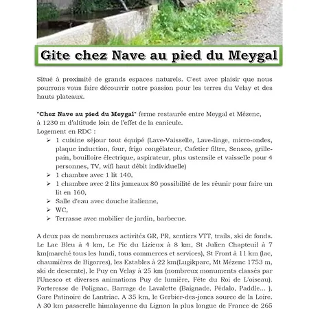 Chez Nave Au Pied Du Meygal * Boussoulet